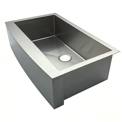 ราคาดี สไตล์ยุโรปโค้งด้านหน้าภารกิจหนัก Single Bowl Farm Sink ใน 304 สแตนเลสสําหรับครัว ออนไลน์
