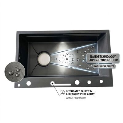 ราคาดี 33 Inch Undermount Double Bowl Kitchen Sink 50/50 SUS304 18 Gauge with Bottom Grids ออนไลน์