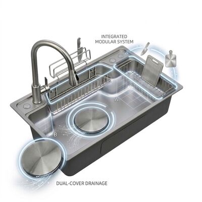 ราคาดี 36 Inch Farmhouse Apron Front Single Bowl Kitchen Sink SUS304 14 Gauge Deep Basin ออนไลน์