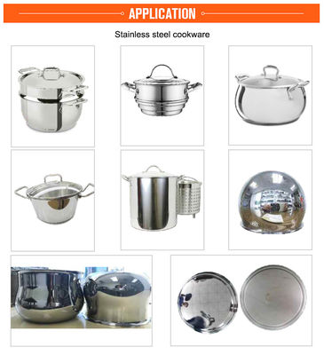 เครื่องขัดหม้อเครื่องครัว ss อัตโนมัติระดับมืออาชีพ