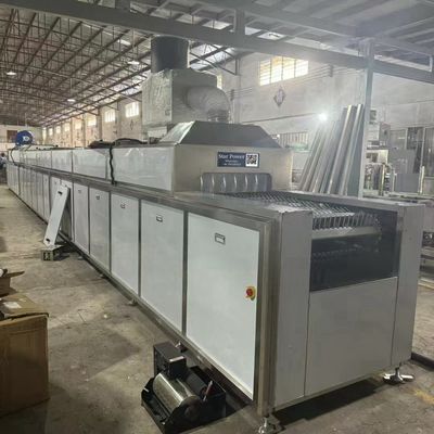 เทคโนโลยี Ultrasonic การทําความสะอาดและการแห้ง อุปกรณ์การผลิต สายการผลิต สายขนส่งเข็มขัด ความเร็วปรับ