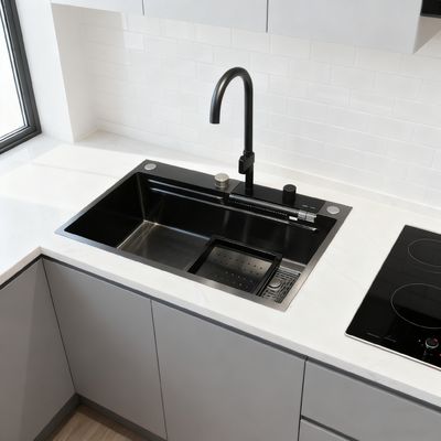 800 มิลลิเมตร ช่องล้างส้วมสแตนเลสสเตนเลส 2 ช่อง พร้อมฟินิชช์แปรง, แพดลดเสียง, และระบายน้ําด้านหลัง