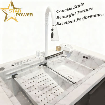 อ่างล้างจานสแตนเลสสตีลทำมือ พร้อมเทคโนโลยีนาโนทำความสะอาดตัวเองแบบ Hydrophobic และวัสดุ Food Grade 304/316