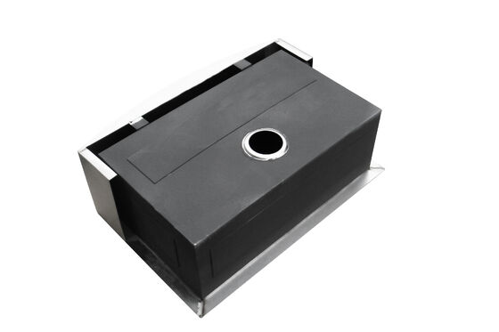 ทําด้วยมือ สะอาด 304 สแตนเลส ใต้ดินส้วมห้องครัวที่มีสระระลึกเดียวและพัดลมเสียง