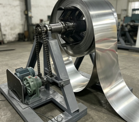 ระบบจัดการ Uncoiler คอยล์อัตโนมัติสำหรับงานหนัก 10,000 กก. | อุปกรณ์ Decoiling แถบโลหะขับเคลื่อนด้วยมอเตอร์สำหรับสายการผลิตแผงอ่างล้างจานสแตนเลส 304