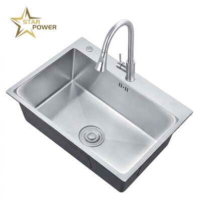 ราคาดี Nano 25x22 Drop-In Kitchen Sink SUS304 Antibacterial Single Bowl 18 Gauge ออนไลน์