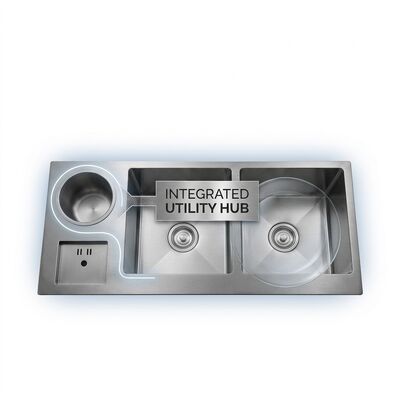 ราคาดี 27 Inch Undermount Single Bowl Kitchen Sink 16 Gauge with Cutting Board Set ออนไลน์