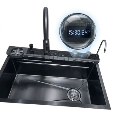 ราคาดี 24 Inch Handmade Single Bowl Undermount Kitchen Sink 16 Gauge Gunmetal PVD ออนไลน์