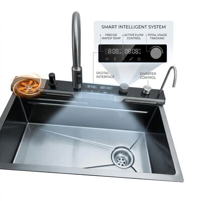 ราคาดี 26 Inch RV Camper Van Single Bowl Sink SUS304 20 Gauge with Foldable Faucet online