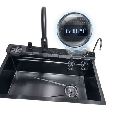 ราคาดี 32 Inch PVD Gunmetal Undermount Single Bowl Kitchen Sink 16 Gauge with Cutting Board ออนไลน์
