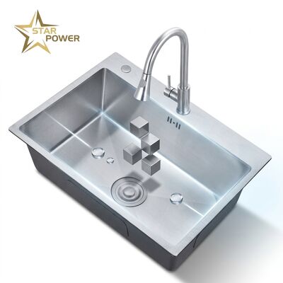 ราคาดี 24 Inch Undermount Single Bowl Kitchen Sink SUS304 18 Gauge with Nano Coating ออนไลน์